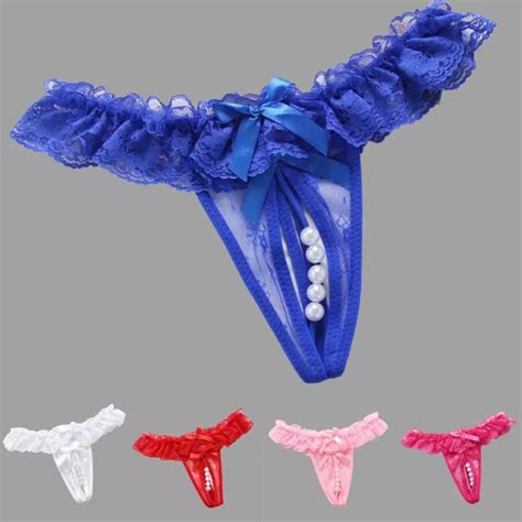 FEMMES SEXY DENTELLE Perle Slip Lingerie Culotte G String sous Vêtements EUR 6 97 PicClick FR