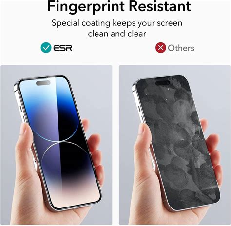 esr  iphone  pro screen protector easy installation frame