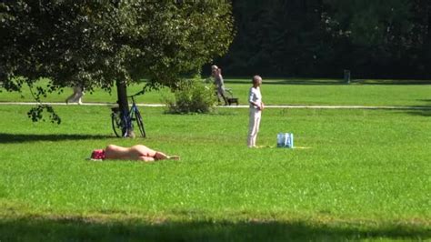 People Sunbathe Naked English Garden Central Munich Stock Video Footage By Rickray 357708800