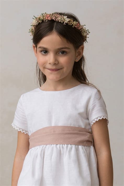 Fajín Ceremonia Niña Rosa Nude Fajines y Lazos de Vestidos