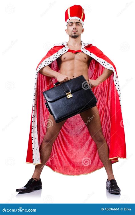 Naked King Businessman Isolated Stock Image Image Of Businessman Coronation