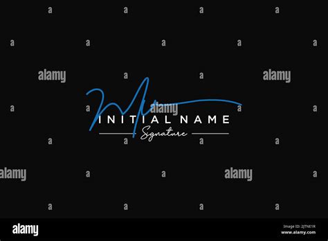 Mv Signature Logo Template Vector Hand Drawn Calligraphy Lettering