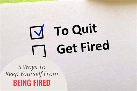 5 Ways To Keep Yourself From Being Fired Tools For Transition