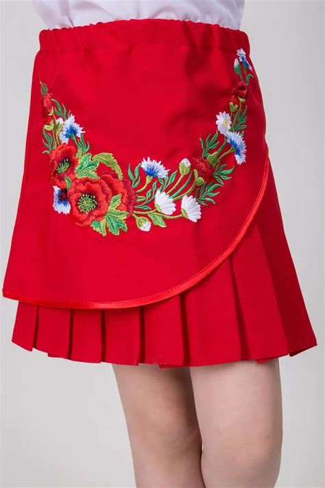 Юбка Вышиванка Детская красная подростковая в Украине - Жасмин