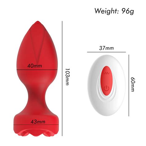 Anal Sex Toy Rose Vibrator For Women Remote Control Butt Plug With Modes Vibrating Prostate
