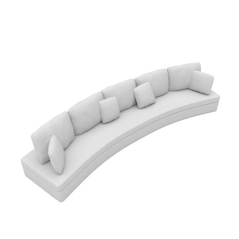 Artstation Curved Sofa Low Poly 3d Model Game Assets