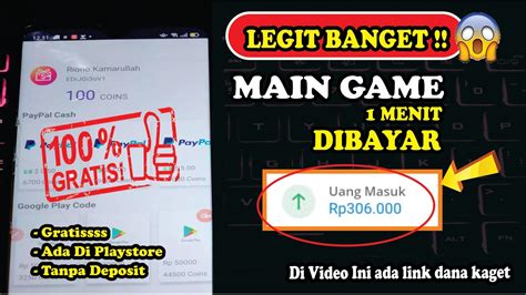 Baru Main Game Dibayar Rb Per Hari Aplikasi Penghasil Uang