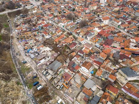 Premium Photo | Gypsy slum district of maksuda in varna bulgaria aerial