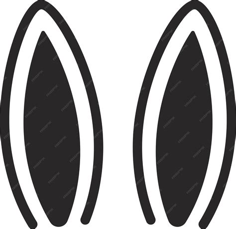 Premium Vector | Rabbit ear icon vector illustration