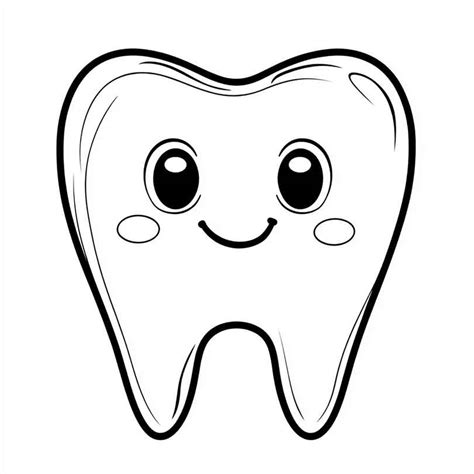 Dente Feliz Para Imprimir - Desenhos de Dente Feliz para Imprimir e Colorir/Pintar