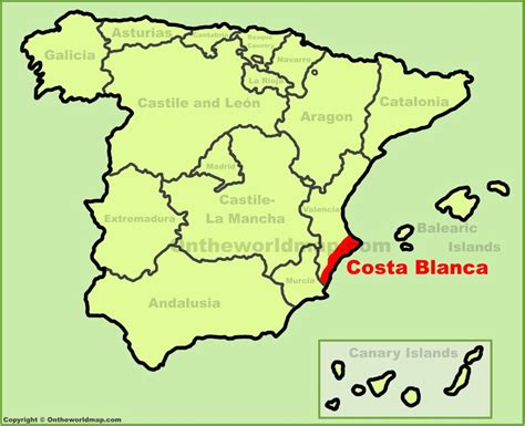 Map Costa Blanca Spain