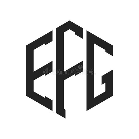 Efg Logo Design Initial Letter Efg Monogram Logo Using Hexagon Shape