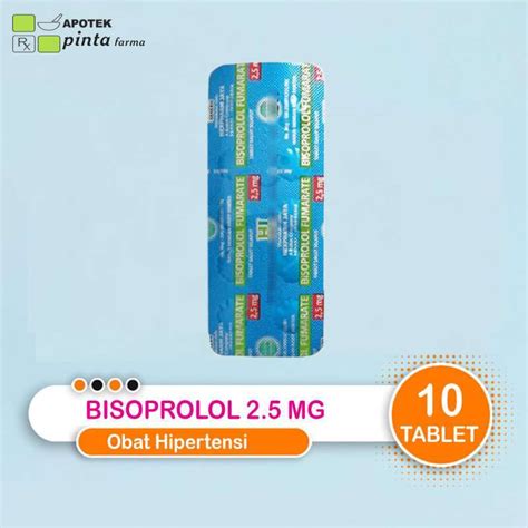 Jual Bisoprolol 25 Mg 10 Tablet Di Seller Apotek Pinta Farma