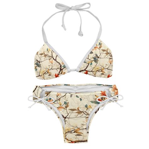 Tree Swim Wear Bikini Set With Detachable Sponge Adjustable Strap Two Pack For Versatile