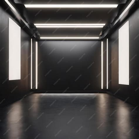 Premium Photo Empty Black Room Background