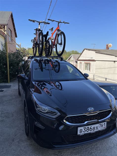 Велокрепления на крышу — KIA Ceed SW (3G), 1,4 л, 2021 года ...