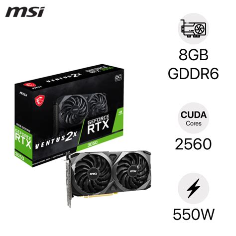 VGA MSI RTX 3050 Ventus 2X 8G OC | Giá rẻ