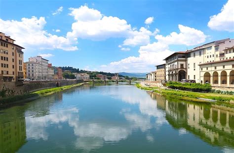 Florence Tuscany Italy Arno River City Architecture Historical