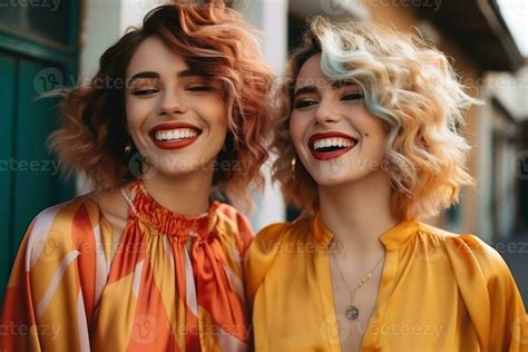 Happy Smiling Chinese Homosexual Gay Couple With A Flag Ai Generated Stock Photo At