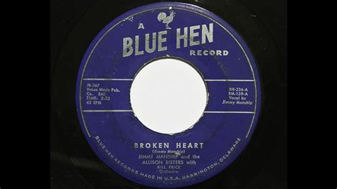 Jimmy Manship And The Allison Sisters Broken Heart Blue Hen 236