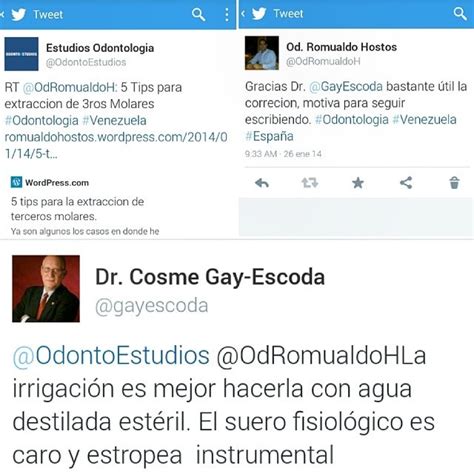 Odontologo Romualdo Hostos Si Es Dr Cosme Gay Escoda Lee Tu Articulo Y Te Lo