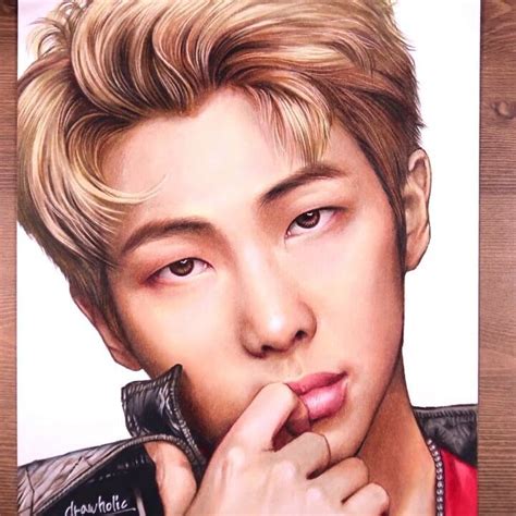 Drawholic On Instagram Colored Pencils Drawing Of Rm From Bts