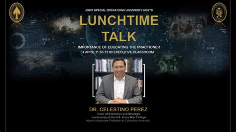 Thinkjsou Lunchtime Talk With Dr Tino Perez Strategy Military