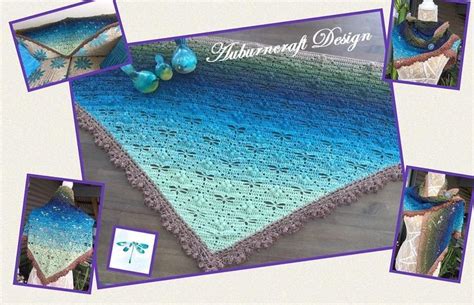 On The Wings Of A Dragonfly Shawl Crochet Pattern By Auburncraft