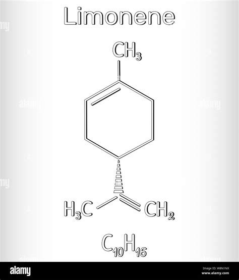 Limonene Molecule Structural Chemical Formula And Model Cosmetic Product Used In The