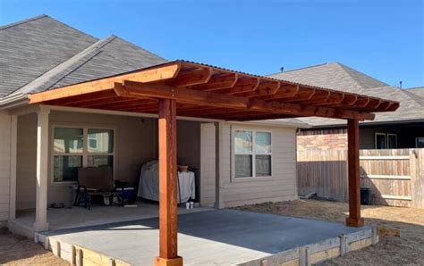 Cedar Patio Cover With Slab Austin Deck Builders