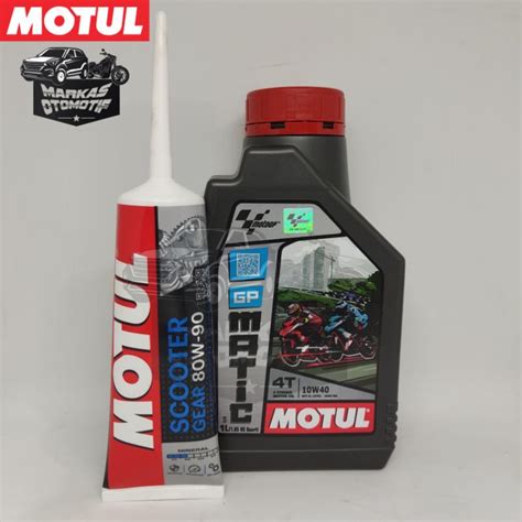 Jual PAKET OLI MATIC MOTUL GP MATIC 10W40 1L MOTUL SCOOTER GEAR 80W90