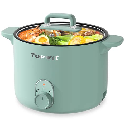 Topwit Electric Hot Pot Ramen Cooker Portable Non Stick Frying Pan Electric Pot For Pasta