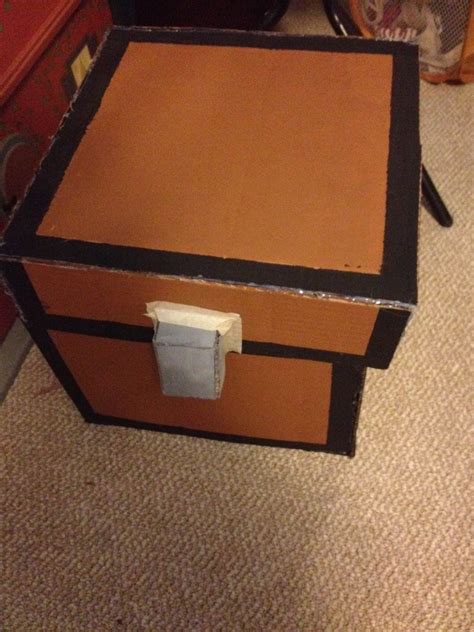 Minecraft Cardboard Chest 5 Steps Instructables