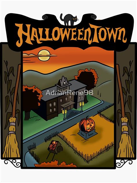 "Halloweentown Book Cover" Sticker for Sale by AdrianRene98 | Redbubble