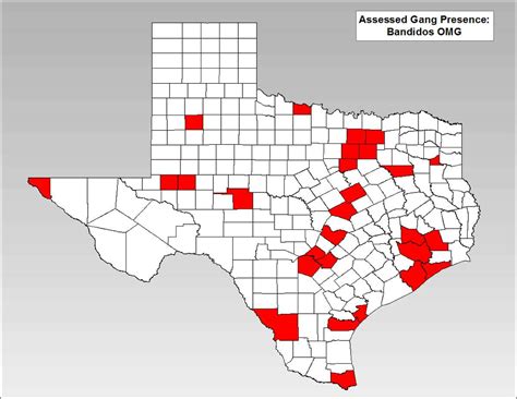 Map Where Texas Most Significant Gangs Criminal Groups Are Located