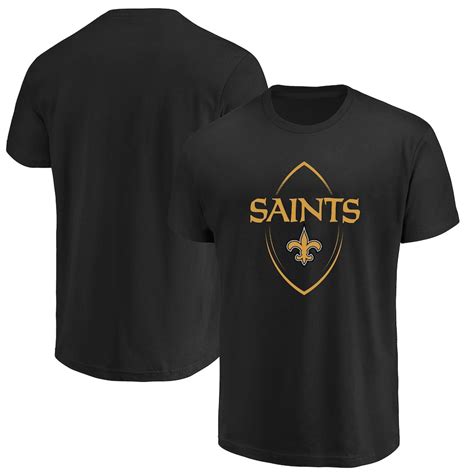 Men's Majestic Black New Orleans Saints Maximized Crew Neck T-Shirt