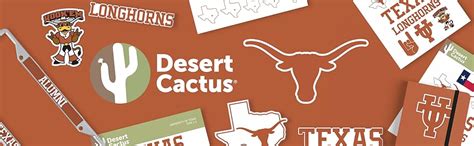 Desert Cactus University Of Texas Stickers Longhorns Ut