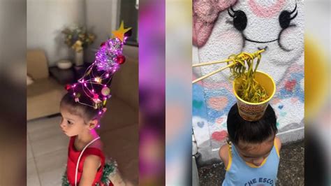 Dia De Cabelo Maluco - Penteados no Dia do Cabelo Maluco viralizam nas redes sociais; veja imagens