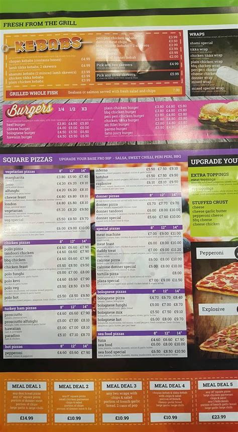 Menu At Pizza Plaza Pizzeria Middlesbrough