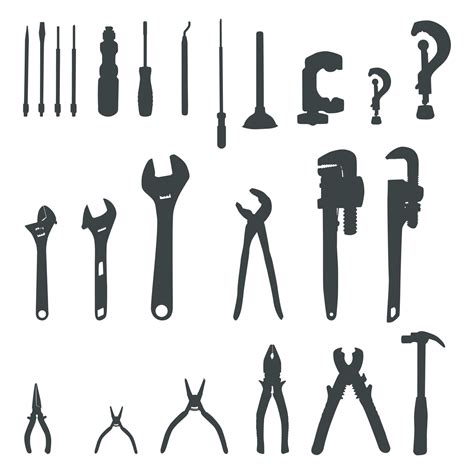 Plumbing Tools Silhouette Plumbers Equipment Silhouettes 18988674