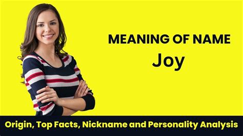 Joy Name Facts Meaning Personality Nickname Origin Popularity