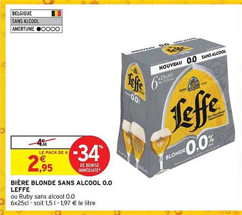 Promo Bi Re Blonde Sans Alcool Leffe Chez Intermarch Icatalogue Fr