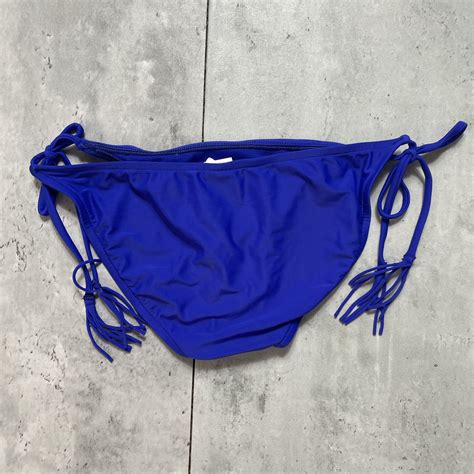 Vintage Xhilaration Swim Bikini Set Royal Blue Fringe Gem