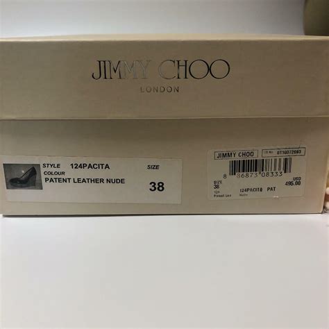 JIMMY CHOO Patent Leather Round Toe Pumps Nude Aut Gem