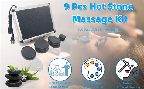 Amazon Tpbaeke Hot Stones Massage Set With Warmer Pcs Hot Stones With Heater Kit For