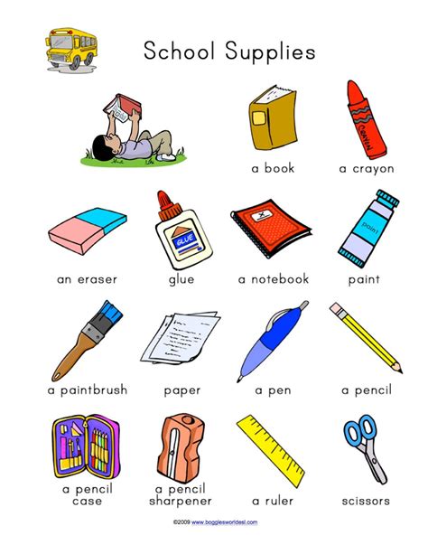 School Life School Uniform School Objects School Subjects Mrs
