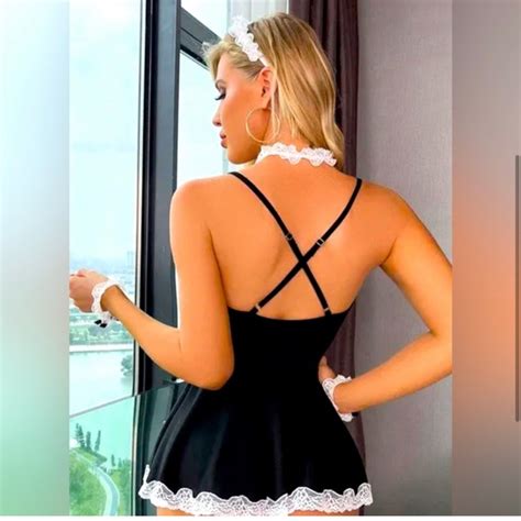 Various Intimates Sleepwear New Womens French Maid Style Lingerie Set Sz S Poshmark