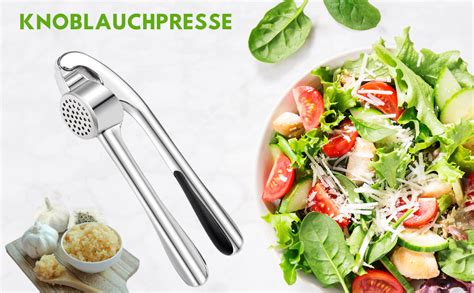 Tikplus Knoblauchpresse Praktischer Garlic Press Aus Verchromtem