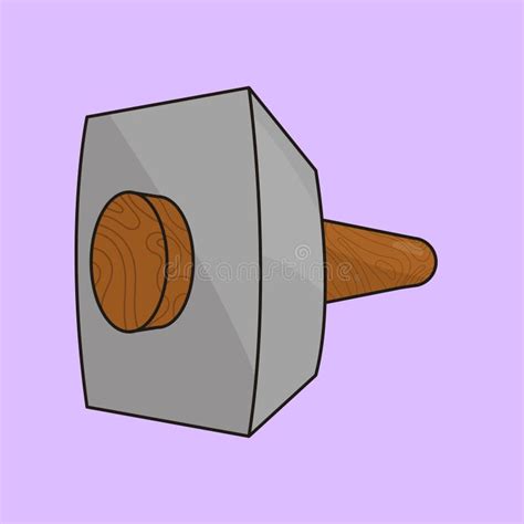 Hammer Vector Illustration Heavy Sledge Hammer Icon Vector Stock Vector