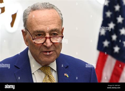 Lviv Ukraine February 23 2024 Us Senate Majority Leader Chuck